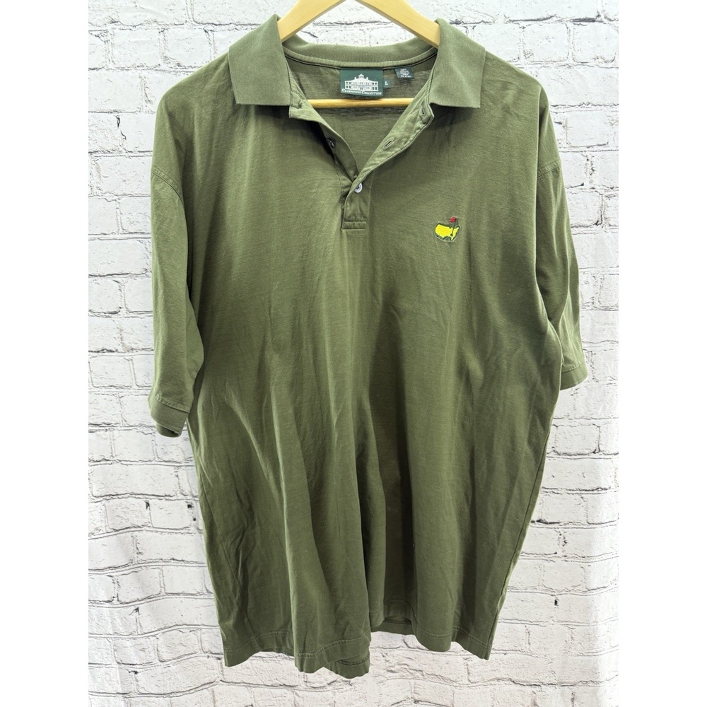 The Masters Vintage Clubhouse‎ Collection Short Sleeve Polo Men's L Green